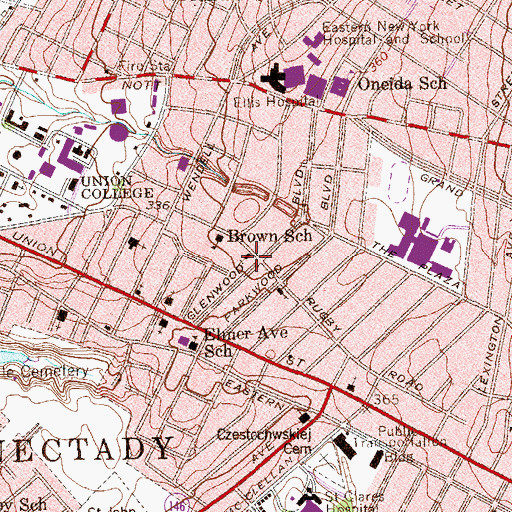 Topographic Map of Calvary Orthodox Presbyterian Church, NY