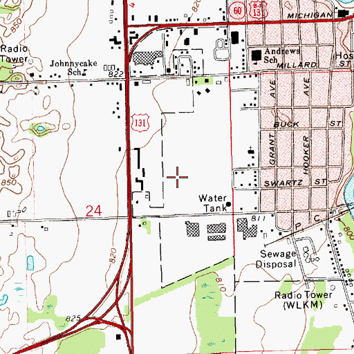 Topographic Map of Three Rivers Health Specialty Clinic, MI