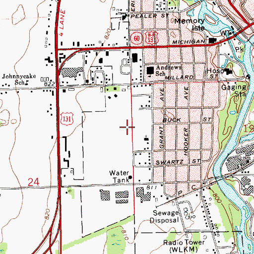 Topographic Map of Heartland Health Care Center, MI