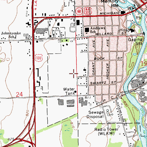 Topographic Map of Mutnal Medical Center, MI