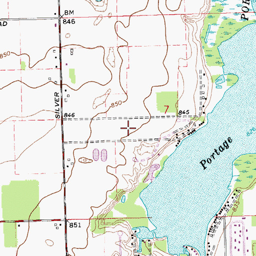 Topographic Map of Kline's Resort Trailer Park, MI