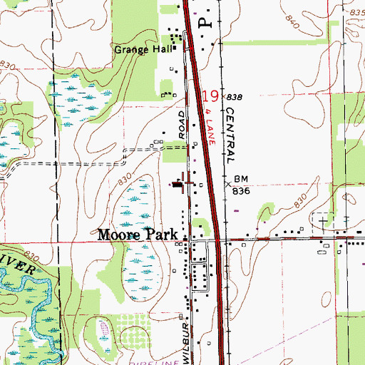 Topographic Map of Park Elementary School, MI