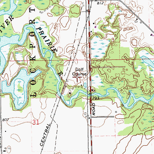 Topographic Map of Sauganash Golf Club, MI
