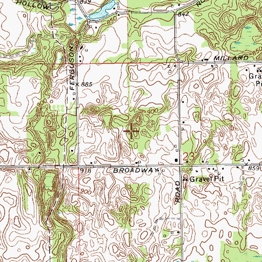 Topographic Map of Meyer Broadway Park, MI