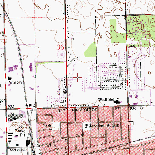Topographic Map of Grace Christian Fellowship, MI