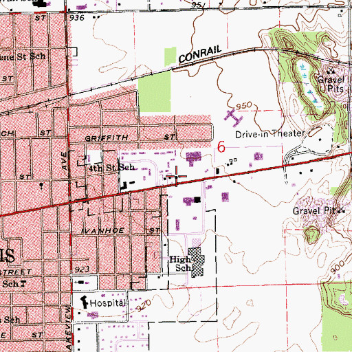 Topographic Map of Whole Life Christian Fellowship, MI