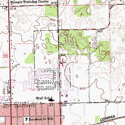 Topographic Map of Church of Christ, MI
