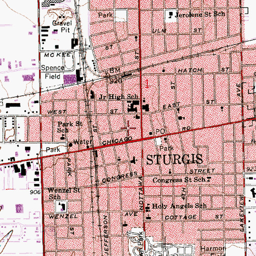 Topographic Map of Christian Fellowship Center, MI