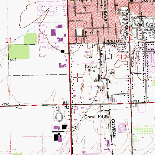 Topographic Map of Tower Plaza, MI