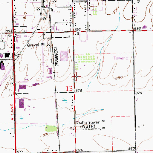 Topographic Map of Kingdom Hall of Jehovah's Witnesses, MI