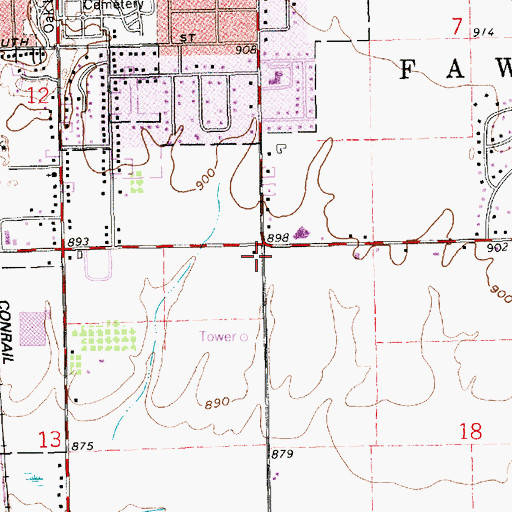 Topographic Map of Church of the Nazarene, MI