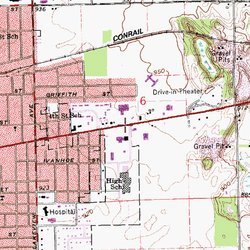 Topographic Map of Sturgis Health Care, MI