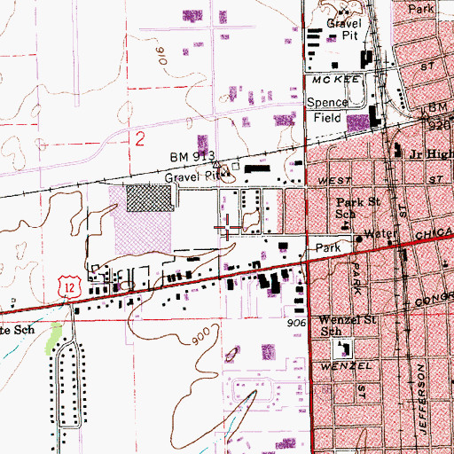 Topographic Map of Orange Cross Radiology, MI