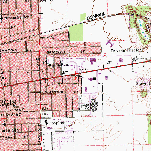Topographic Map of Lake County Urology Clinic, MI