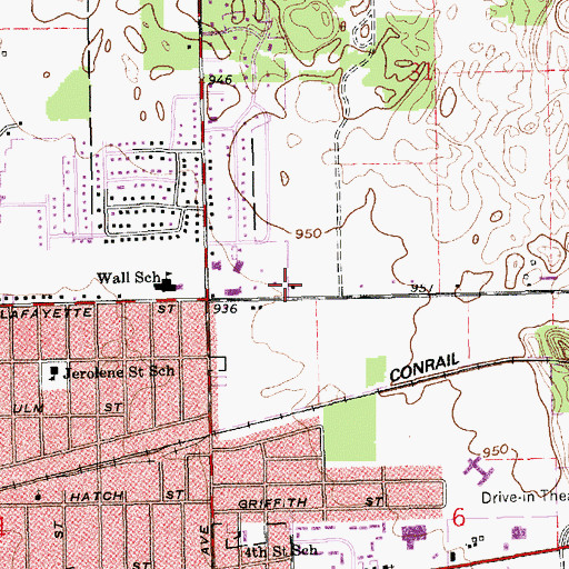 Topographic Map of Saint John's Lutheran School, MI