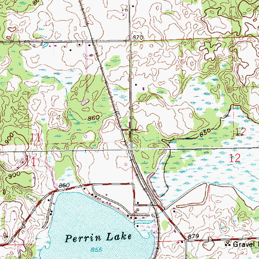 Topographic Map of Lake Area Christian School, MI