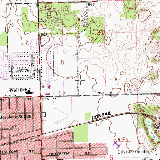 Topographic Map of Sturgis Middle School, MI