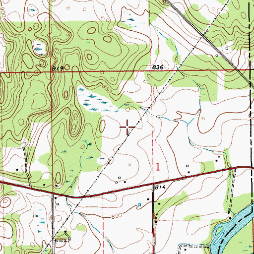 Topographic Map of Thurston Woods Village Nursing Home, MI