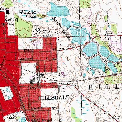 Topographic Map of Will Carleton Poor House Museum, MI