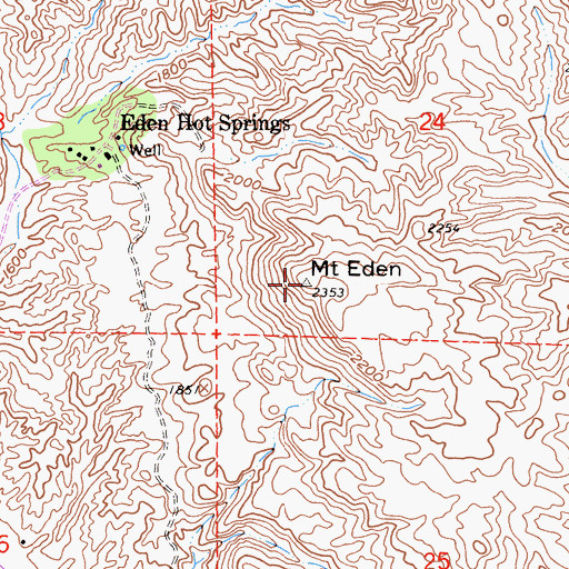 Topographic Map of Mount Eden, CA