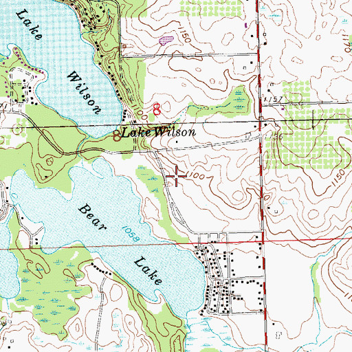 Topographic Map of Southern Belle Mobile Community, MI