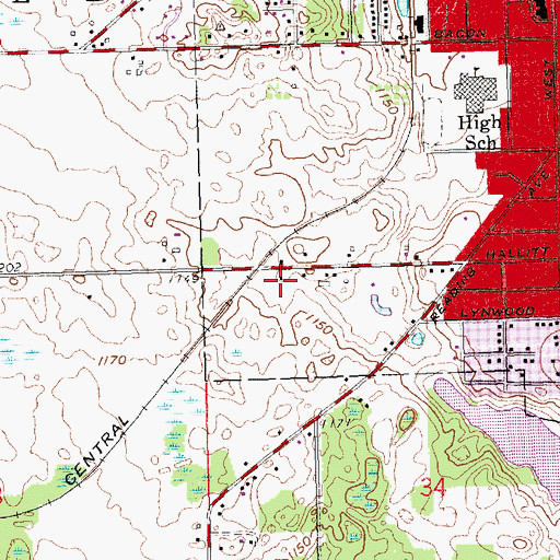 Topographic Map of Will Carleton Academy, MI