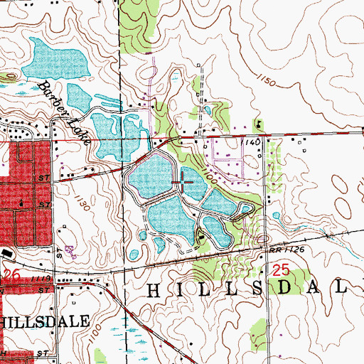 Topographic Map of Lewis Emery Park, MI