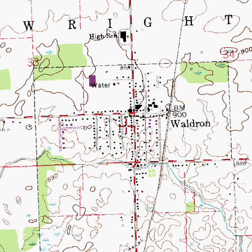 Topographic Map of Church of Christ, MI