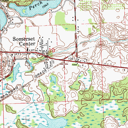 Topographic Map of Somerset Center Station (historical), MI