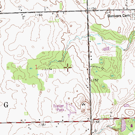 Topographic Map of Sugar Bush Campground, MI