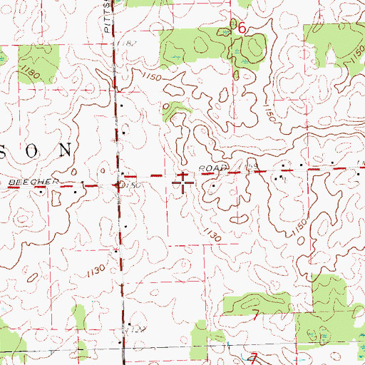 Topographic Map of Freedom Farm Bible Church, MI