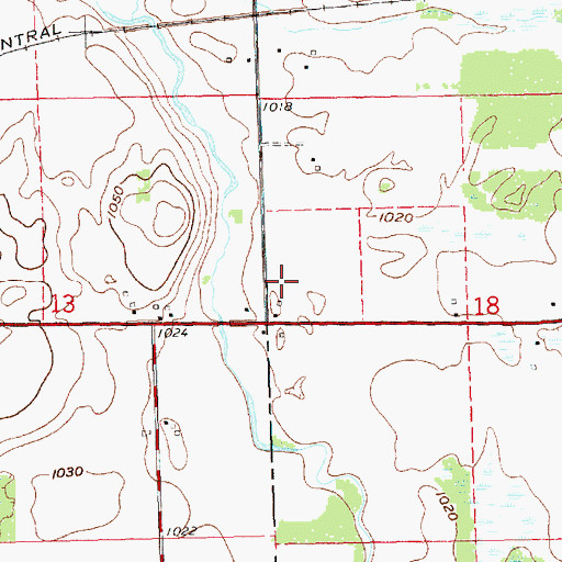 Topographic Map of Dorris Cemetery (historical), MI