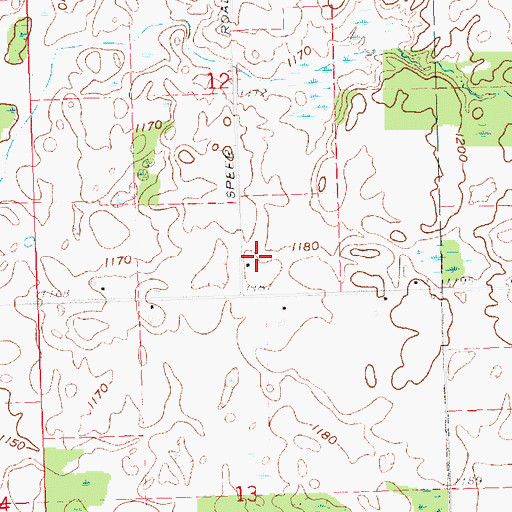 Topographic Map of Hoxie Cemetery, MI