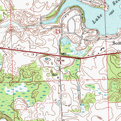 Topographic Map of Gay Cemetery, MI