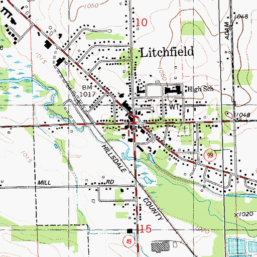 Topographic Map of Fireman's Park, MI