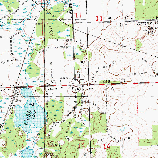 Topographic Map of Countryside Bible Church, MI