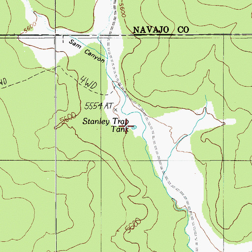 Topographic Map of Stanley Trap Tank, AZ