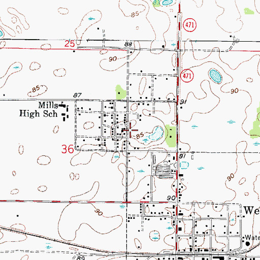 Topographic Map of Williams Chapel Church of God by Faith, FL