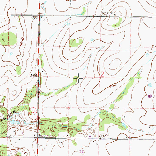 Topographic Map of Eastern Shawnee Oklahoma Tribal Statistical Area, OK