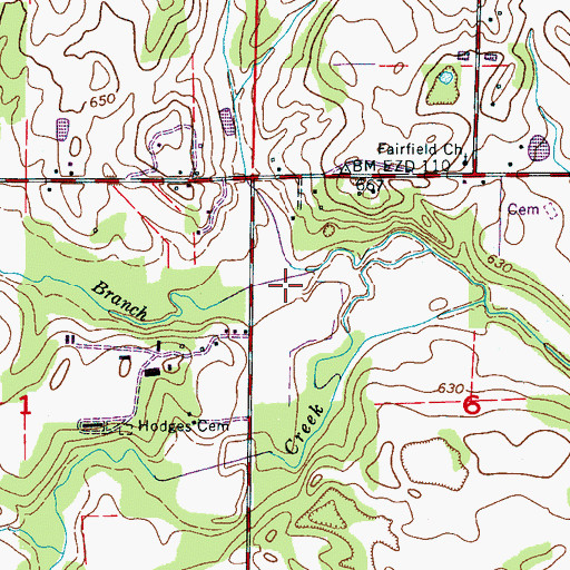 Topographic Map of Echota Cherokee State Designated Tribal Statistical Area, AL