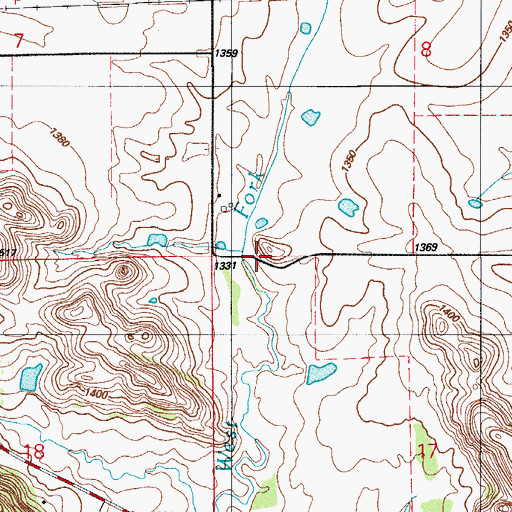 Topographic Map of Kiowa-Comanche-Apache-Fort Sill Apache Oklahoma Tribal Statistical Area, OK
