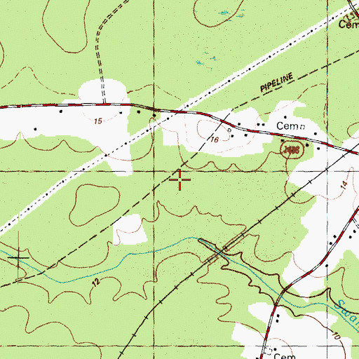 Topographic Map of Meherrin State Designated Tribal Statistical Area, NC