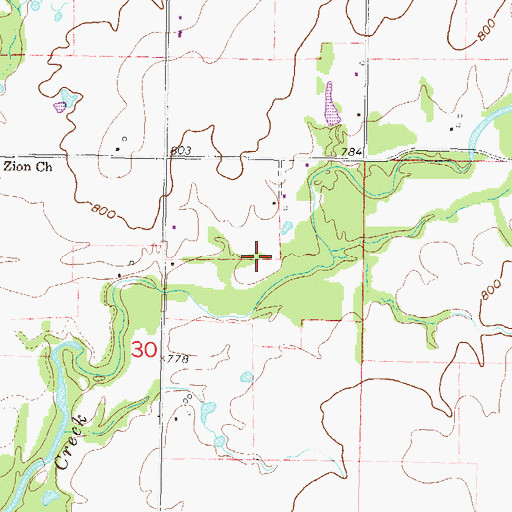 Topographic Map of Miami Oklahoma Tribal Statistical Area, OK