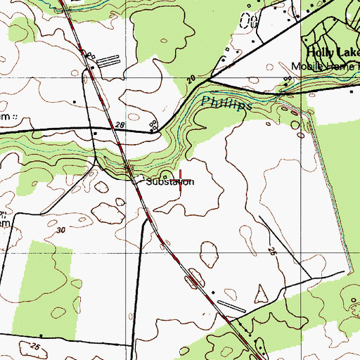 Topographic Map of Nanticoke Indian Tribe State Designated Tribal Statistical Area, DE