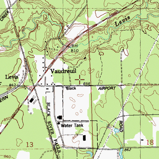 Topographic Map of Ho-Chunk Nation Tribal Office Building, WI