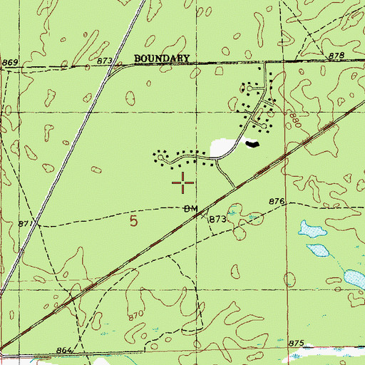 Topographic Map of Majestic Pines Casino, WI