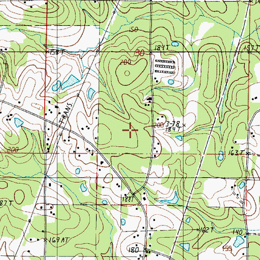 Topographic Map of Adais Caddo State Designated Tribal Statistical Area, LA