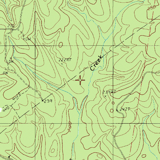 Topographic Map of Apache Choctaw State Designated Tribal Statistical Area, LA