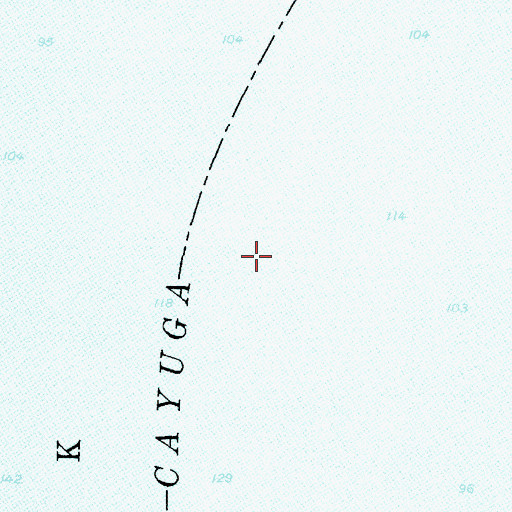 Topographic Map of Cayuga Nation Tribal Designated Statistical Area, NY