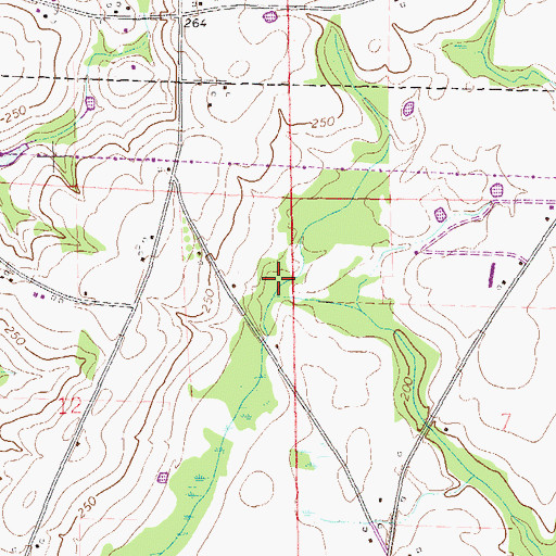 Topographic Map of Cher-O-Creek State Designated Tribal Statistical Area, AL